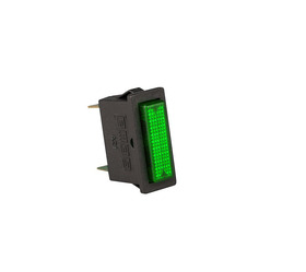 Выключатель с одной клавишей, зеленый с подсветкой (1НО), A20B1Y01 - EMAS