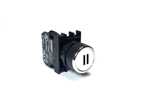 Кнопка без фиксации (I), белая (1НО), B100DB2 - EMAS
