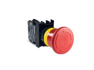 Кнопка аварийная "Грибок" с фиксацией и индикатором положения (1НО), B100EG - EMAS