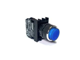 Кнопка выступающая, синяя (1НО), B100HM - EMAS