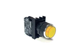 Кнопка выступающая, желтая (1НО), B100HS - EMAS