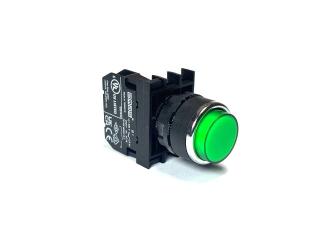 Кнопка выступающая, зеленая (1НО), B100HY - EMAS