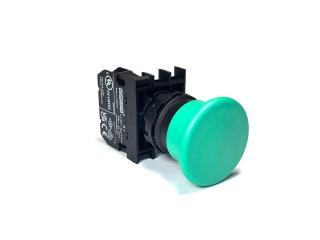 Кнопка аварийная "Грибок" без фиксации зеленая (1НO), B100MY - EMAS