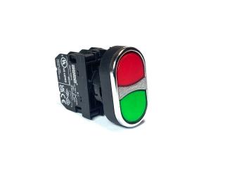 Кнопка сдвоенная красно-зеленая (2НO), B101K20KY - EMAS