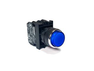 Кнопка выступающая, синяя (1НО+1НЗ), B102HМ - EMAS