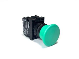 Кнопка аварийная "Грибок" без фиксации зеленая (2НO), B101MY - EMAS