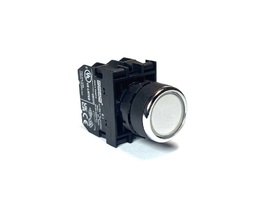Кнопка без фиксации, белая (1НО+1НЗ), B102DB - EMAS