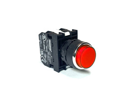 Кнопка выступающая с блоком подсветки 12-30V AC/DC, красная (2НО), B191HК - EMAS