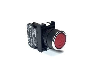 Кнопка с фиксацией с подсветкой-светодиод 48V AC/DC красная (1НО), B1X0FK - EMAS
