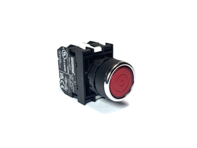 Кнопка с фиксацией с подсветкой-светодиод 100-230V AC красная (1НO+1H3), B1K2FK - EMAS