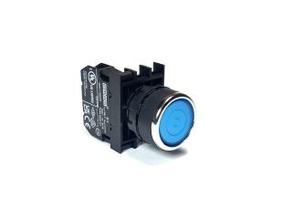 Кнопка с фиксацией, синяя (1Н3), B200FM - EMAS