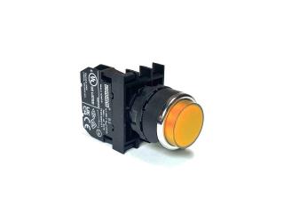 Кнопка выступающая, желтая (1НЗ), B200HS - EMAS