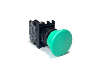 Кнопка аварийная "Грибок" без фиксации зеленая (1Н3), B200MY - EMAS