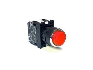 Кнопка выступающая с блоком подсветки 12-30V AC/DC, красная (2НЗ), B292HК - EMAS