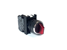 Переключатель 0-1 без фиксации, с подсветкой-светодиод 110V AC/DC красный (1НЗ), B2D0SL21K - EMAS
