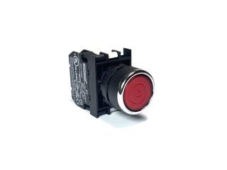 Кнопка с фиксацией с подсветкой-светодиод 100-230V AC красная (1НЗ), B2K0FK - EMAS