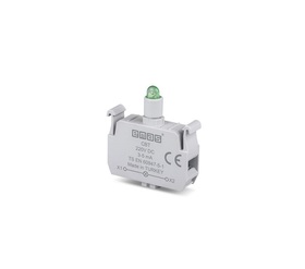 Блок подсветки с зеленым светодиодом 220V DC, CBT - EMAS