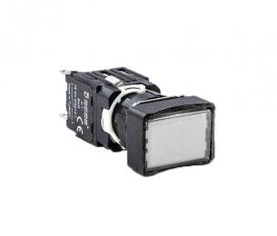 Кнопка прямоугольная без фиксации, белая (1НО), D100DDB - EMAS