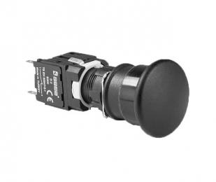 Кнопка аварийная "Грибок" без фиксации черная (1НЗ), D200YM30H - EMAS