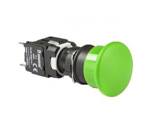 Кнопка аварийная "Грибок" без фиксации зеленая (1НЗ), D200YM30Y - EMAS