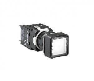 Кнопка квадратная без фиксации, белая (2НО), D101KDB - EMAS