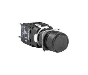 Кнопка круглая без фиксации, черная (2НО), D101YDH - EMAS