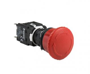 Кнопка аварийная "Грибок" с фиксацией (1НЗ), D200YE30K - EMAS