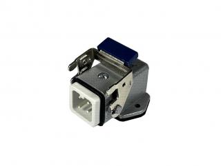 Вилка 4 полюса, монтаж боковой на панель с фиксатором EBM04FE46 - EMAS