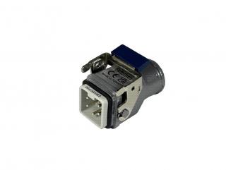 Вилка 5 полюсов, монтаж на кабель с фиксатором EBM05FU36 - EMAS