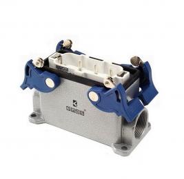 Розетка 6 полюсов, монтаж на панель с фиксатором EBM606FD24 - EMAS