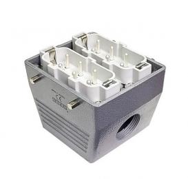 Вилка 12 полюсов, боковой кабельный ввод EBM612FU10 - EMAS