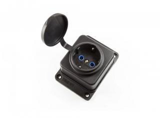 Розетка в резиновом корпусе 2P+E, EKS116PG1 - EMAS