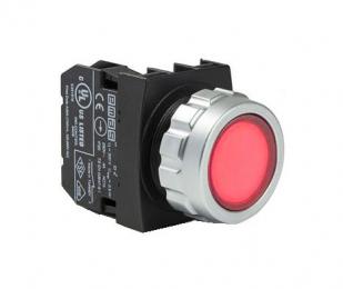 Кнопка без фиксации, красная (2Н3), H202DK - EMAS