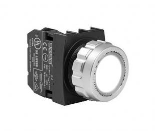 Кнопка без фиксации, белая (1НО+1НЗ), H102DB - EMAS