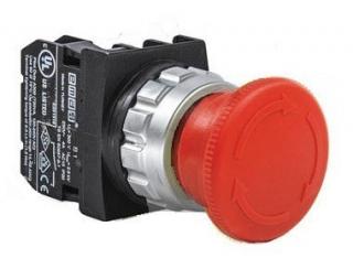 Кнопка аварийная "Грибок" с фиксацией (1НЗ+1HO), H102E - EMAS
