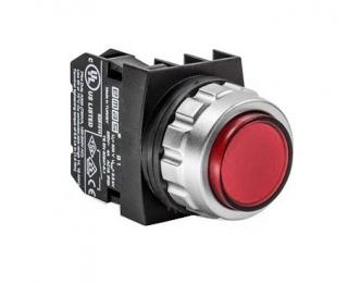 Кнопка выступающая, красная (2НО), H101HK - EMAS