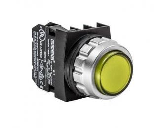 Кнопка выступающая, желтая (1НО), H100HS - EMAS