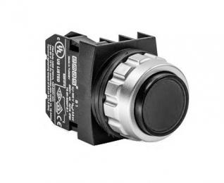 Кнопка выступающая, черная (2НЗ), H202HH - EMAS