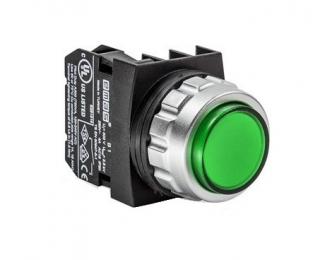 Кнопка выступающая, зеленая (2НО), H101HY - EMAS