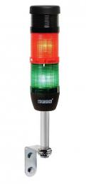 Сигнальная колонна IP40, 50 мм, LED FLASH 24V AC/DC, зуммер, цвет красный, зеленый, IK52F024ZD01 - EMAS