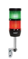 Сигнальная колонна IP65, 70 мм, LED 24V AC/DC, цвет красный, зеленый, IK72L024XD01 - EMAS