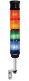 Сигнальная колонна IP40, 50 мм, LED 220V AC, зуммер, цвет крас, жел, зел, син, IK54L220ZD01 - EMAS