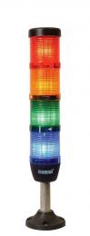 Сигнальная колонна IP65, 50 мм, LED FLASH 24V AC/DC, цвет крас, желт, зеле, син, IK54F024XM03E - EMAS