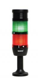 Сигнальная колонна IP40, 70 мм, LED FLASH 220V AC, зуммер, цвет красный, IK72F220ZM01 - EMAS