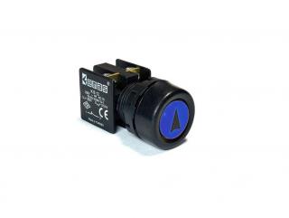 Кнопка без фиксации со стрелкой, синяя (1НЗ), KB12RM0 - EMAS