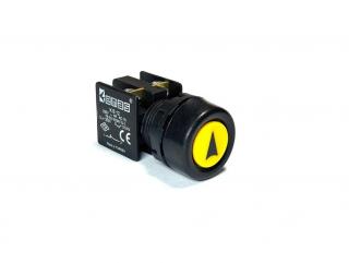 Кнопка без фиксации со стрелкой, желтая (1НЗ), KB12RS0 - EMAS