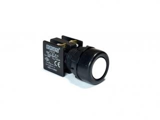 Кнопка без фиксации, белая (1НЗ+1НО), KB14RB - EMAS