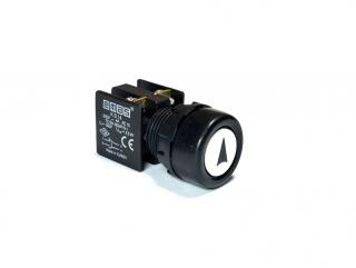 Кнопка без фиксации со стрелкой, белая (1НЗ+1НО), KB14RB0 - EMAS