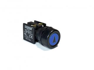 Кнопка без фиксации со стрелкой, синяя (1НЗ+1НО), KB14RM0 - EMAS