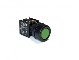 Кнопка без фиксации, зеленая (1НЗ+1НО), KB14RY - EMAS